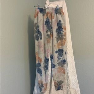 PINK Victoria's Secret Tie-Dye Joggers - Blue, Orange, Gray